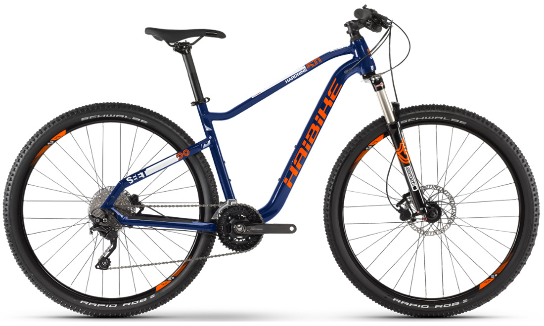 Фотография Велосипед Haibike SEET HardNine 5.0 29" (2020) 2020 Сине-оранжевый